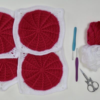 geo boho cal, crochet blanket cygnet yarns