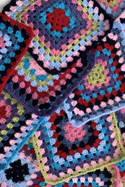 crochet granny square blanket free pattern