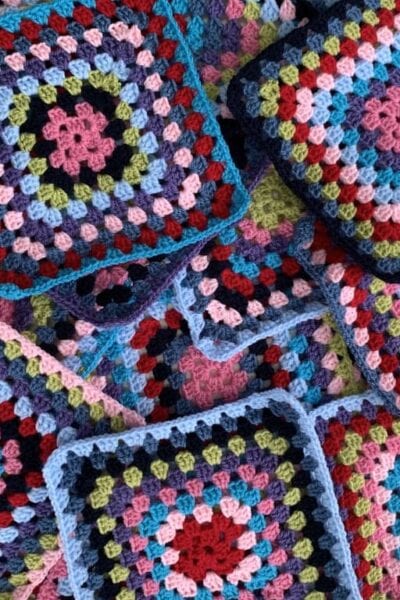 granny square blanket free crochet pattern