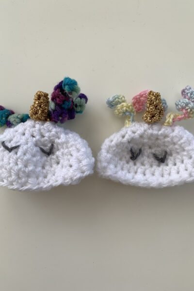 unicorn big knit hat crochet pattern