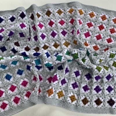 Rainbow Granny Square Blanket Pattern