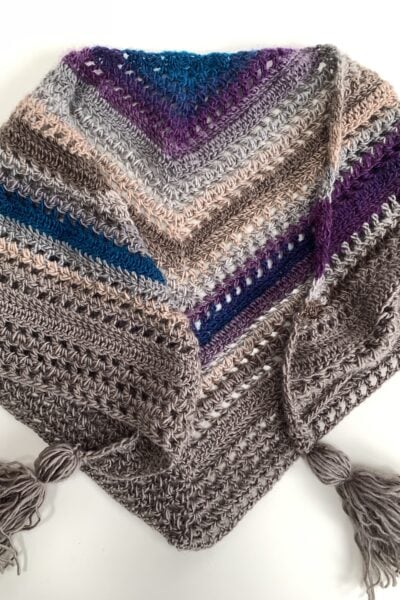 Borlotto bean shawl, free crochet pattern cygnet boho, www.offthehookforyou.co.uk