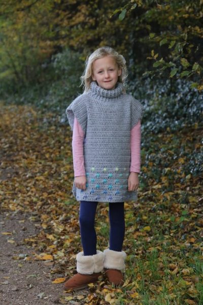 easy kids crochet poncho pattern free